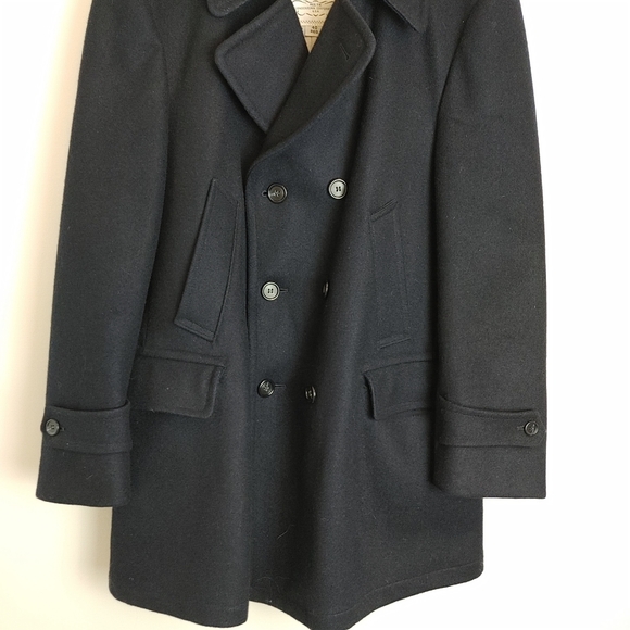 London Fog Maincoats Navy Blue Coat Men's 40 Regular Fleece lined - Picture 3 of 10